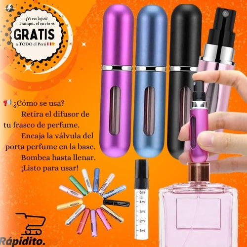 🧴 Porta Perfume Recargable – ¡Tu fragancia siempre contigo!