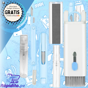 🧼✨ Kit de Limpieza 7 en 1 – Para Auriculares, Teclados y Más 🚀