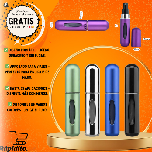 🧴 Porta Perfume Recargable 5ml – Compacto y Elegante 🚀